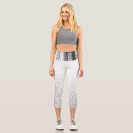 Leggings Capri  Patrón de rayas punteadas 