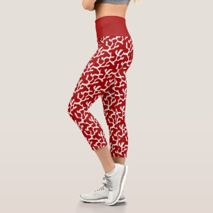 Leggings Capri Patrón De Repetición De Arrecifes De Coral Orgánic