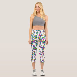 Leggings Capri Patrón de rociadores dispersos