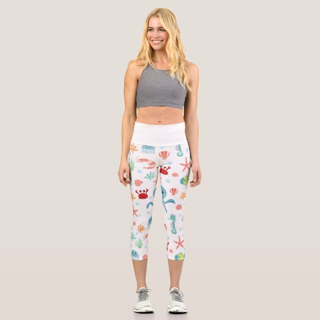 Leggings Capri patrón de Sea World (Anverso)