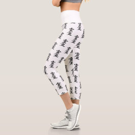 Leggings Capri Patrón de símbolo Reiki de Kanji japonés