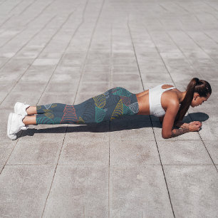 Leggings Capri Patrón De Swirl