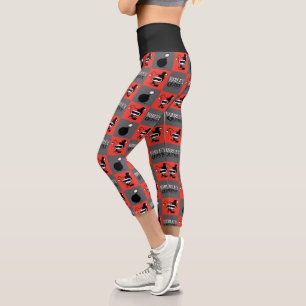 Leggings Capri Patrón de verificación de Chibi Harley Quinn