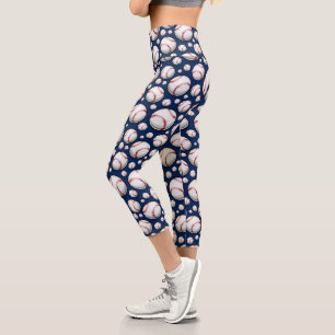 Leggings Capri Patrón deportivo de béisbol