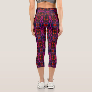 Leggings Capri Patrón digital multicolor