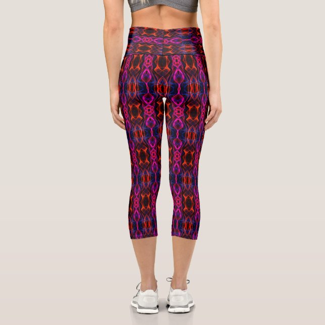Leggings Capri Patrón digital multicolor (Reverso )