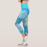 Leggings Capri Patrón estampado a mano florido de jovencita manda<br><div class="desc">Leguas capri estampadas a mano con estampado floral</div>