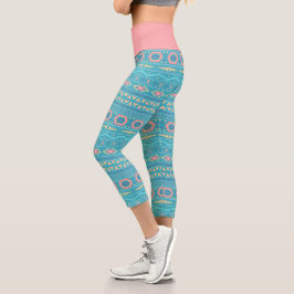 Leggings Capri Patrón étnico