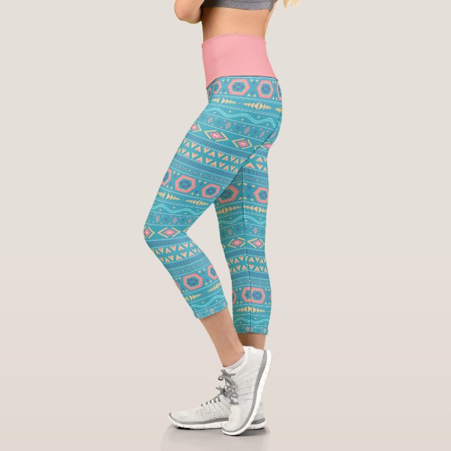 Leggings Capri Patrón étnico (Izquierda)