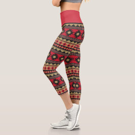 Leggings Capri Patrón étnico