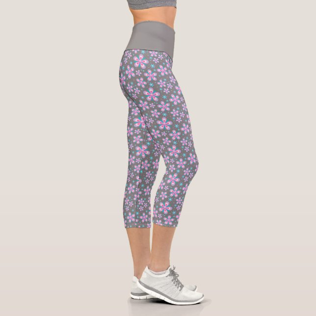 Leggings Capri Patrón floral (Derecha)