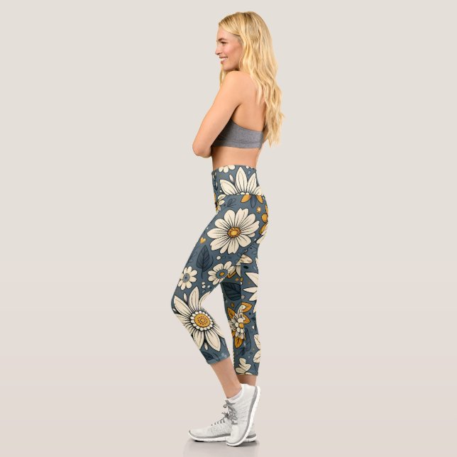Leggings Capri Patrón floral vintage (Izquierda)