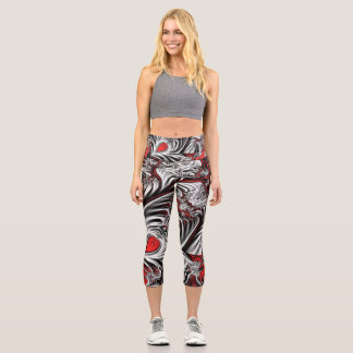 Leggings Capri patrón fractal