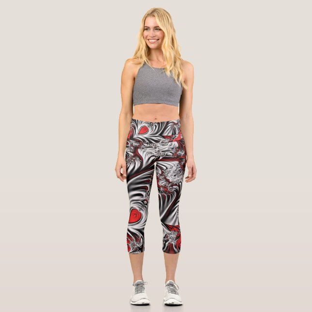 Leggings Capri patrón fractal (Anverso)