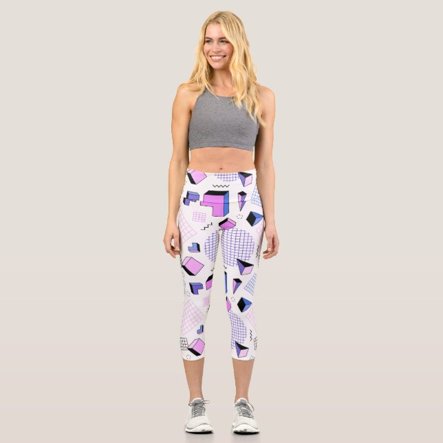 Leggings Capri Patrón geométrico 13 (Anverso)