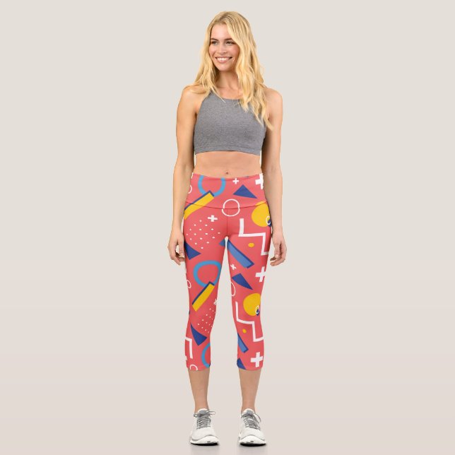 Leggings Capri Patrón geométrico 2 (Anverso)
