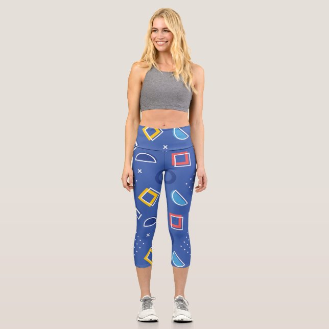 Leggings Capri Patrón geométrico 3 (Anverso)