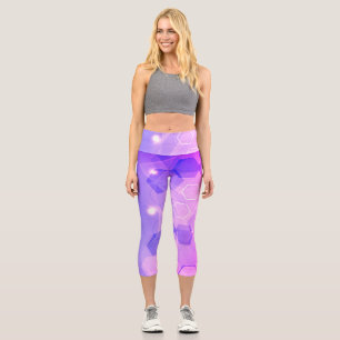 Leggings Capri Patrón geométrico abstracto Guay Warm Yellow