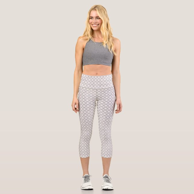 Leggings Capri Patrón geométrico islámico beige (Anverso)