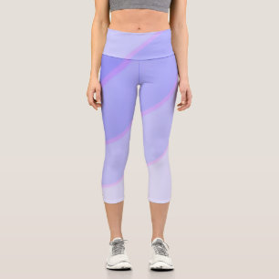 Leggings Capri Patrón giratorio pastel oscuro Lilac