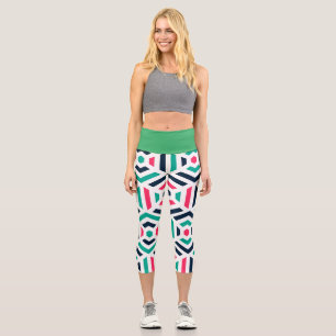 Leggings Capri Patrón Hex Yoga Capris