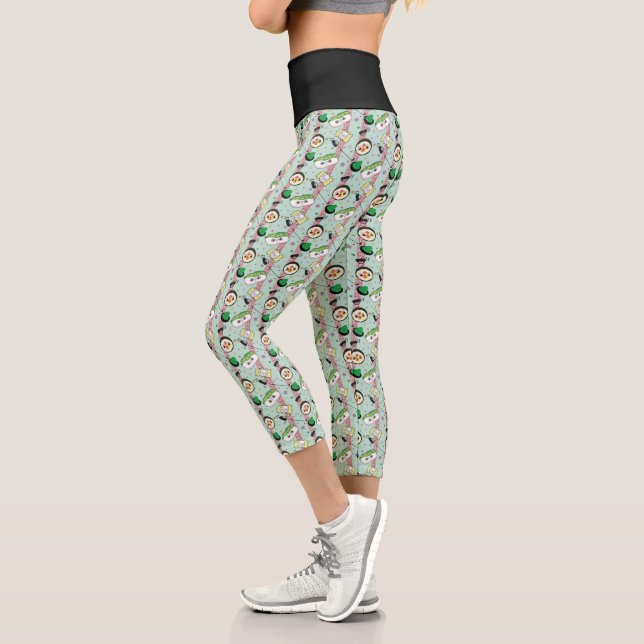 Leggings Capri Patrón japonés de sushi amante del golf (Izquierda)