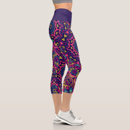 Leggings Capri Patrón Kaleidoscope