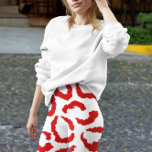 Leggings Capri Patrón Leopardo Rojo<br><div class="desc">un patrón único de leopardo como un diseño llamativo para los amantes del leopardo.</div>