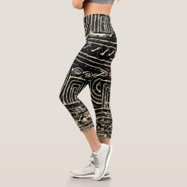 Leggings Capri Patrón Mesopotamiano Sumeriano