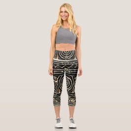 Leggings Capri Patrón Mesopotamiano Sumeriano