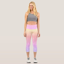 Leggings Capri Patrón Mesopotamiano Sumeriano Rosa