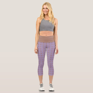 Leggings Capri patrón mocha Capris de yoga de alta calidad