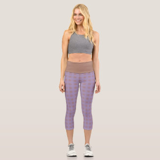 Leggings Capri patrón mocha Capris de yoga de alta calidad