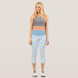 Leggings Capri Patrón Moon & Stars