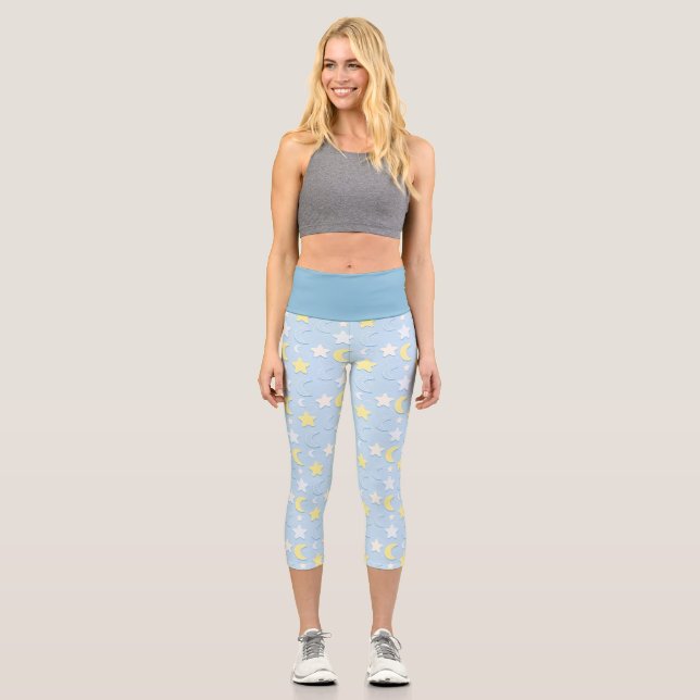 Leggings Capri Patrón Moon & Stars (Anverso)