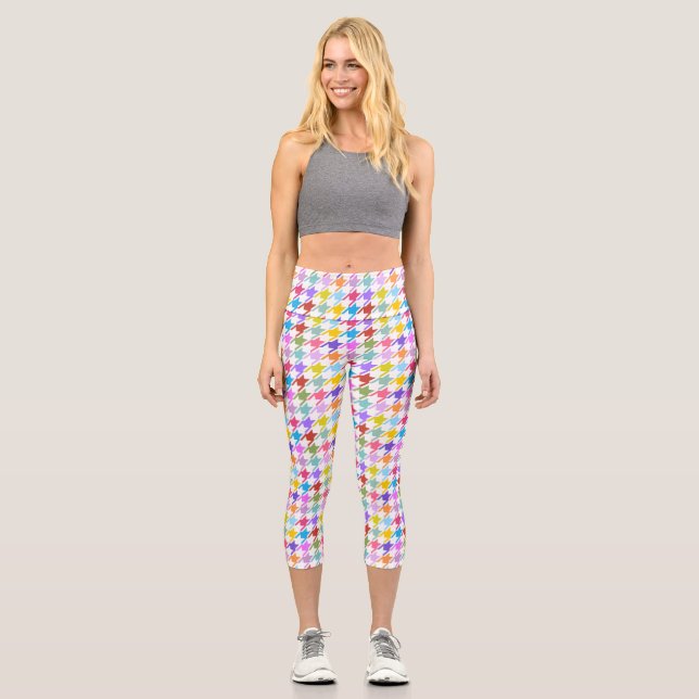 Leggings Capri Patrón Multicolor de galga dorsal (Anverso)