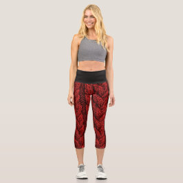 Leggings Capri Patrón negrita Leyendas de yoga Capri