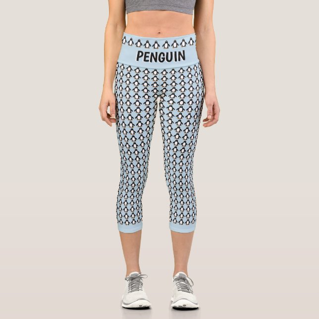 Leggings Capri Patrón pingüino (Anverso)