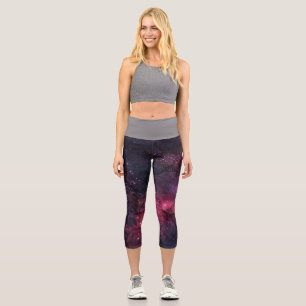 Leggings Capri Patrón Planetario de Galaxias del Espacio Exterior