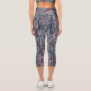 Leggings Capri Patrón silenciado de Pastel