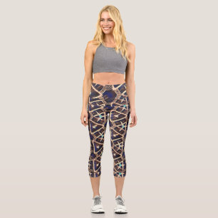 Leggings Capri patrón tradicional