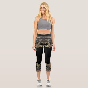 Leggings Capri Patrón tribal de Kuchi
