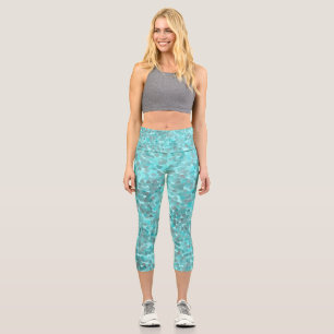 Leggings Capri Patrón turquesa