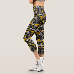 Leggings Capri Patrón urbano del graffiti retro