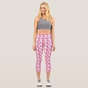 Leggings Capri patrones de elementos día de San Valentín