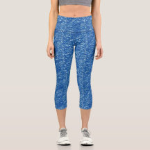 Patrones de Escala de Zafiro Capris de Yoga de Cin
