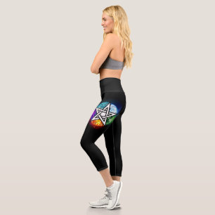 Leggings Capri Pentagrama de Wiccan