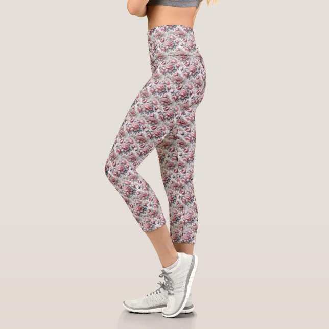 Leggings Capri Peonía del país francés (Izquierda)