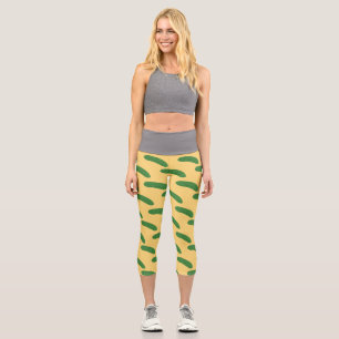 Leggings Capri Pepinillos Encurtidos Amante De Las Verduras Humor