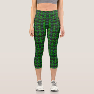 Leggings Capri Pequeño diablo verde